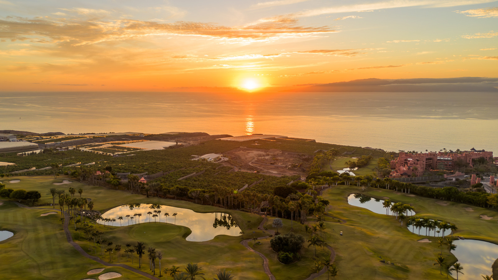 Sunset over Abama Golf Tenerife
