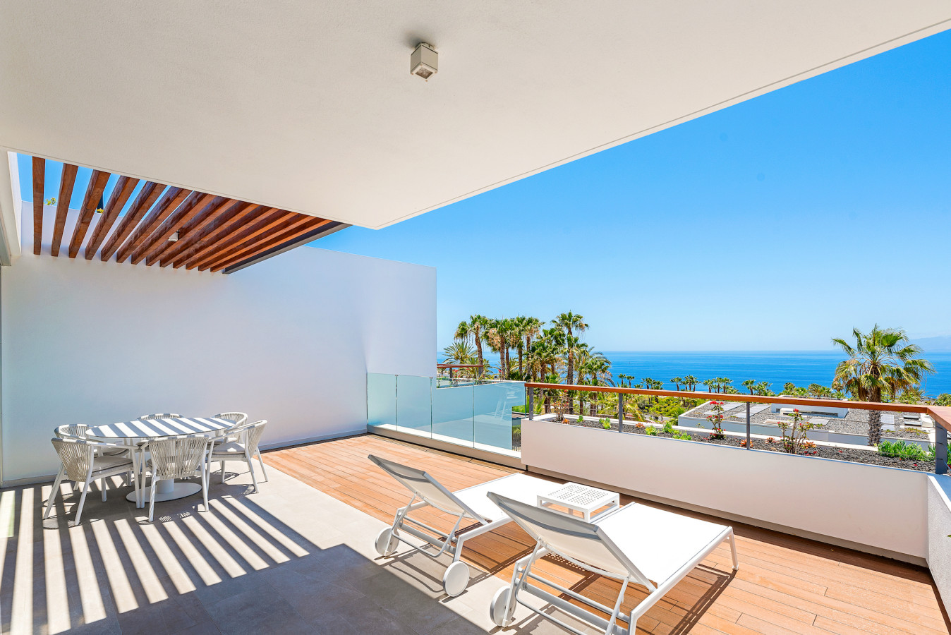 Terrace view - 2 bedroom luxury home Tenerife South, Top Floor - Abama Resort