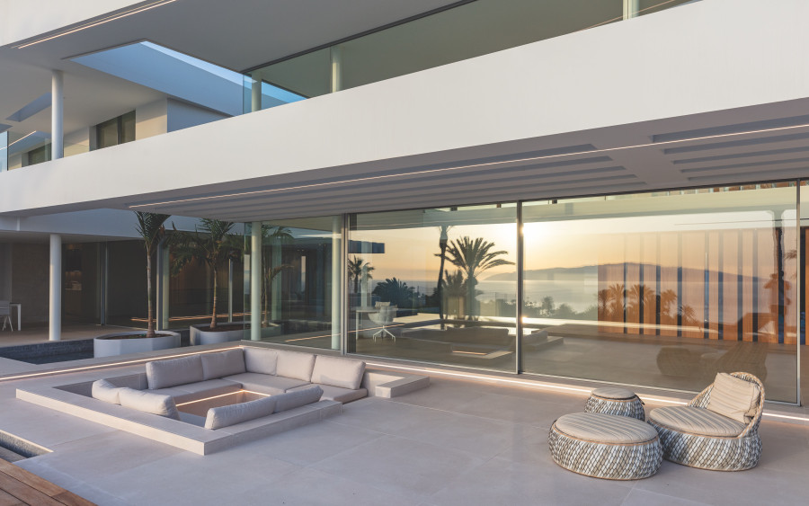 Exterior custom villa, evening - Tenerife luxury real estate - Abama Resort